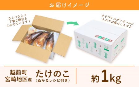 【先行予約】赤土 たけのこ 約1kg 越前町 宮崎地区産 採れたてを産地直送でお届け！【令和7年4月上旬より順次発送予定】 [e27-a035]