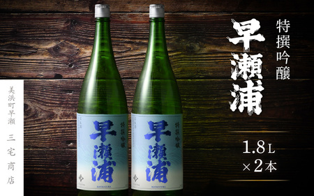 入手困難【早瀬浦】特撰吟醸酒 1800ml × 2本 セット【日本酒 地酒 福井 美浜 早瀬 フルーティ 男酒 硬水 ミネラル 希少 ご褒美 家飲み】[m16-b016]