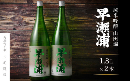 入手困難【早瀬浦】純米吟醸 1800ml × 2本 セット【日本酒 地酒 福井 美浜 早瀬 フルーティ 男酒 硬水 ミネラル 希少 ご褒美 家飲み 敬老の日 プレゼント 】[m16-d005]