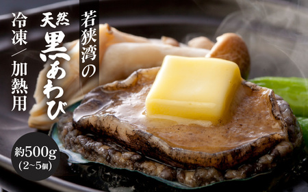 黒あわび  約500g (2～5個)【加熱用】天然 冷凍 あわび [m17-b001]