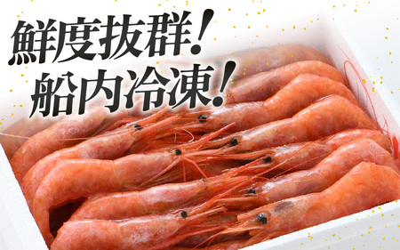 大好評!よねはるお薦めの越前甘えび (卵なし) 中サイズ 計約1kg (約500g × 2箱)でお届けします!【 えび エビ 海老 甘エビ 甘えび 海鮮 お刺身 魚介 おせち 無添加 冷凍 福井県産】 [m17-b011]