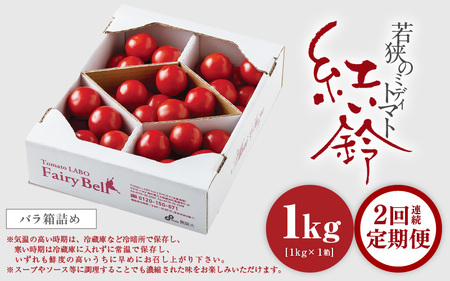 定期便 ≪2ヶ月連続お届け≫ フルーツミディトマト 約1kg × 2回 トマト 野菜 [m37-a013]