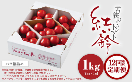 定期便 ≪12ヶ月連続お届け≫ フルーツミディトマト 約1kg × 12回 トマト 野菜  [m37-f001]