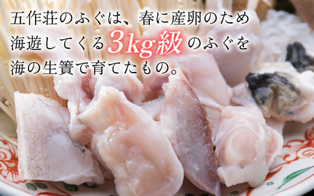 五作荘 天然とらふぐセットA 3～4人前 | 冷蔵配送 ※発送前に在宅確認の電話連絡をいたします 