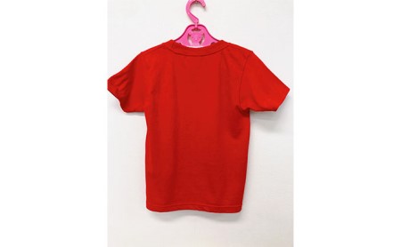 レインボー戦隊　五湖レンジャー　赤色子供用Tシャツ（恐竜王国福井とのコラボ） 110cm
