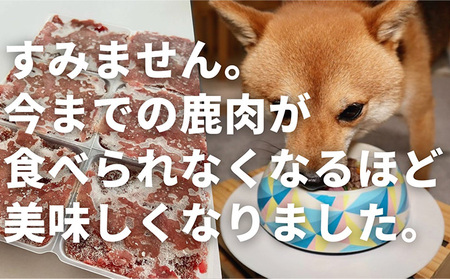鹿肉ドッグフード　鹿肉冷凍ミンチ（犬用）　1kg（250g×4トレー）