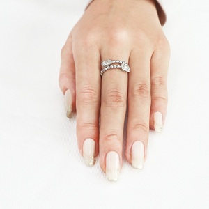 甲府市発 プラチナ ダイヤモンド リング 0.5ct 形状記憶 S M L サイズ [WR-5003-1PT]