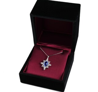 プラチナ　タンザナイト/ダイヤモンド0.35ｃｔペンダント　PNI-191PTNWTA
