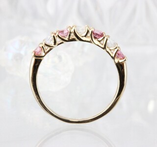 K10YGピンクトルマリン＆ロイヤルブルームーンストーンリング【KE-1801】