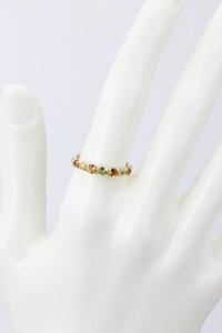 K10YGシトリン＆ペリドットリング【KE-1804】