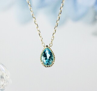 K10YGブルートパーズしずくペンダント【KPE-2333】