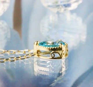 K10YGブルートパーズしずくペンダント【KPE-2333】