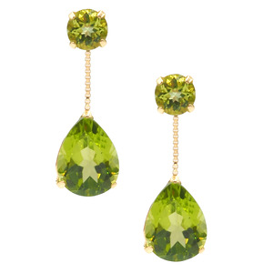 K18YG　ペリドットピアスHAC-0111