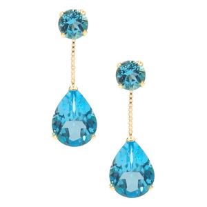 K18YG ブルートパーズピアスHAC-0116