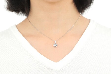 【一点もの】ダイヤモンド（0.516ct）プラチナペンダント　R59　 K05090-H