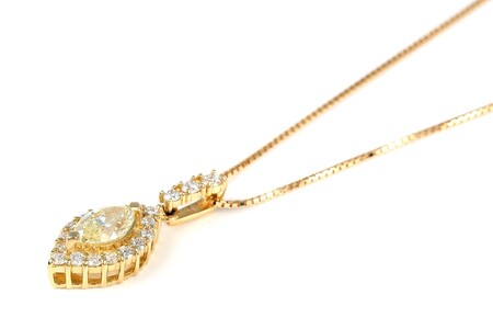 【ふるなび限定】【一点もの】ベリーライトイエローダイヤモンド（0.605ct）K18YGペンダント　R61　K05092-H　FN-Limited-SP