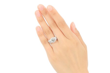 【ふるなび限定】【一点もの】ダイヤモンド（1.014ct）K18WGリング　R68　K05099-H　FN-Limited