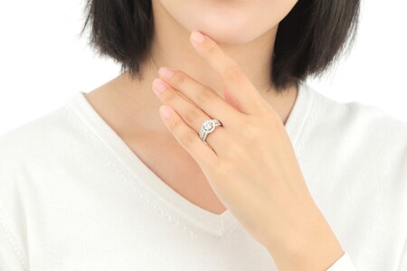 【ふるなび限定】【一点もの】ダイヤモンド（1.014ct）K18WGリング　R68　K05099-H　FN-Limited