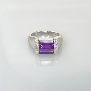 【ふるなび限定】【一点もの】K18WG　アメシスト（3.08ct）リング　FR6　K05069-H　FN-Limited-SP