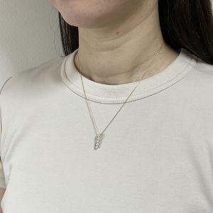 K18 あこやベビーパール バーチカルペンダントネックレス(PN6112)