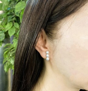 SV925　淡水パールイヤリング　FE1　K05084-C