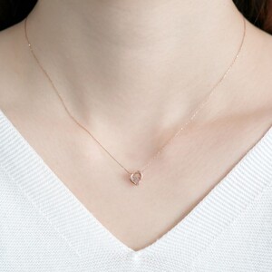 ダンシングストーンペンダント（ネックレス） 【relate】 10金ピンクゴールド ダイヤモンド 0.05ct ハート mtp-0007