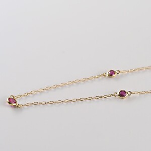 K18 ルビー ネックレス 28537