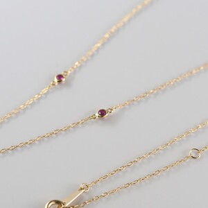 K18 ルビー ネックレス 28537