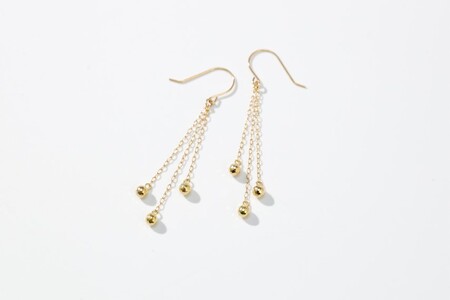 「みんなで宝石のまち甲府をPR！」(社）宝石のまち甲府会議出品　K18ミラーボールピアス　0004