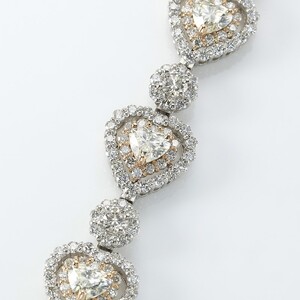 Deliciae　PT900/K18PG　ハートブレスレット　ダイヤモンド【5.80ct】鑑別書付　K05153-H