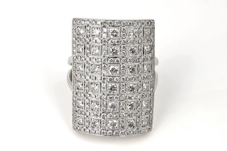 【ふるなび限定】【一点もの】ダイヤモンド（トータル2.20ct）K18WGリング　R95　K05151-H　FN-Limited-SP