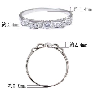 Pt900 ダイヤモンドリボンリング mr-0093-birth