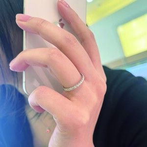 天然ダイヤモンド ハーフエタニティリング FRU019