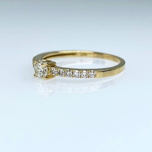 K18YG 天然ダイヤモンドリング IB-F020624