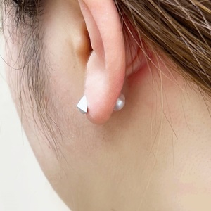 K10WG 淡水パールキャッチピアス S28(682291)K06008-H