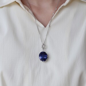 タンザナイト(32.27ct)ダイヤモンドプラチナペンダント IS2 K06042-H