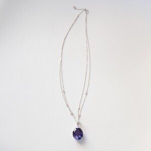 タンザナイト(32.27ct)ダイヤモンドプラチナペンダント IS2 K06042-H