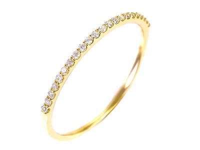 K18 ダイヤモンド0.08ＣＴ極細リングＲ4004DI-Y