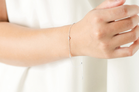 【プラチナ】0.07ct ダイヤモンドブレスレット/No.105