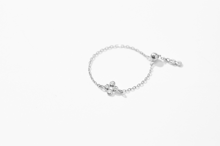 【プラチナ】0.03ct ダイヤモンドチェーンリング/No.107