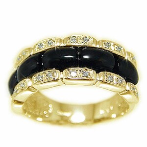 K18イエローゴールド オニキス リング【 272-0011-2】