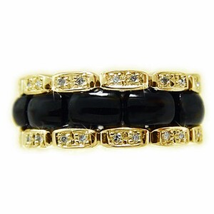 K18イエローゴールド オニキス リング【 272-0011-2】