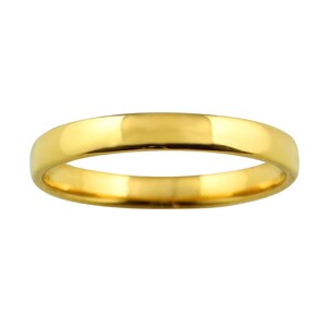 K18イエローゴールド甲丸シンプルリング3mm幅 J-99 K18YG