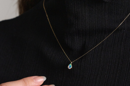 【L&Co.】K10 カットオパールネックレス(63-8150)