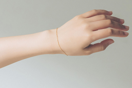 【L&Co.】K10 デザインチェーンブレスレット (75-3312)