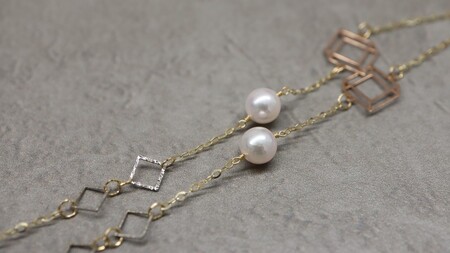 アコヤ 真珠 デザイン ロング ネックレス(68)