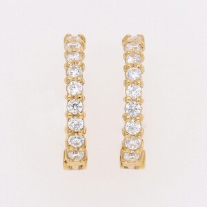 【ジュエリーの街、山梨県甲府市】ダイヤ0.20ct K18ピアリング　E4261Y