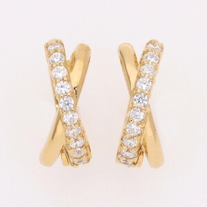 【ジュエリーの街、山梨県甲府市】ダイヤ0.20ct K18ピアリング　LE515Y