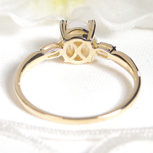 K18YG あこや真珠&ダイヤモンド リング(Fr003)