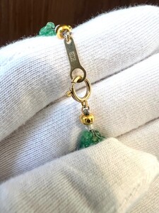 エメラルド 6連 ネジリ ネックレス　YF-39